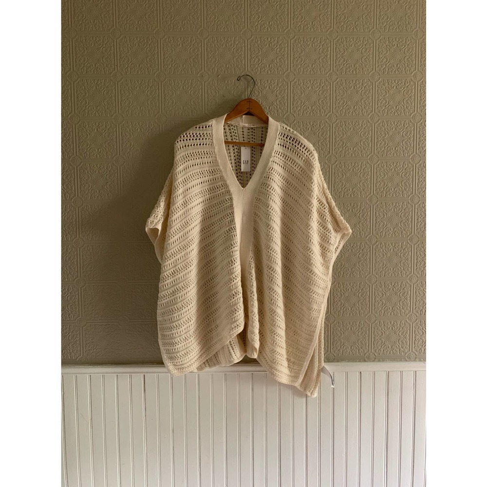 NWT - GAP Women's Oversized Sweater Poncho- Cream - Size XXS/XS